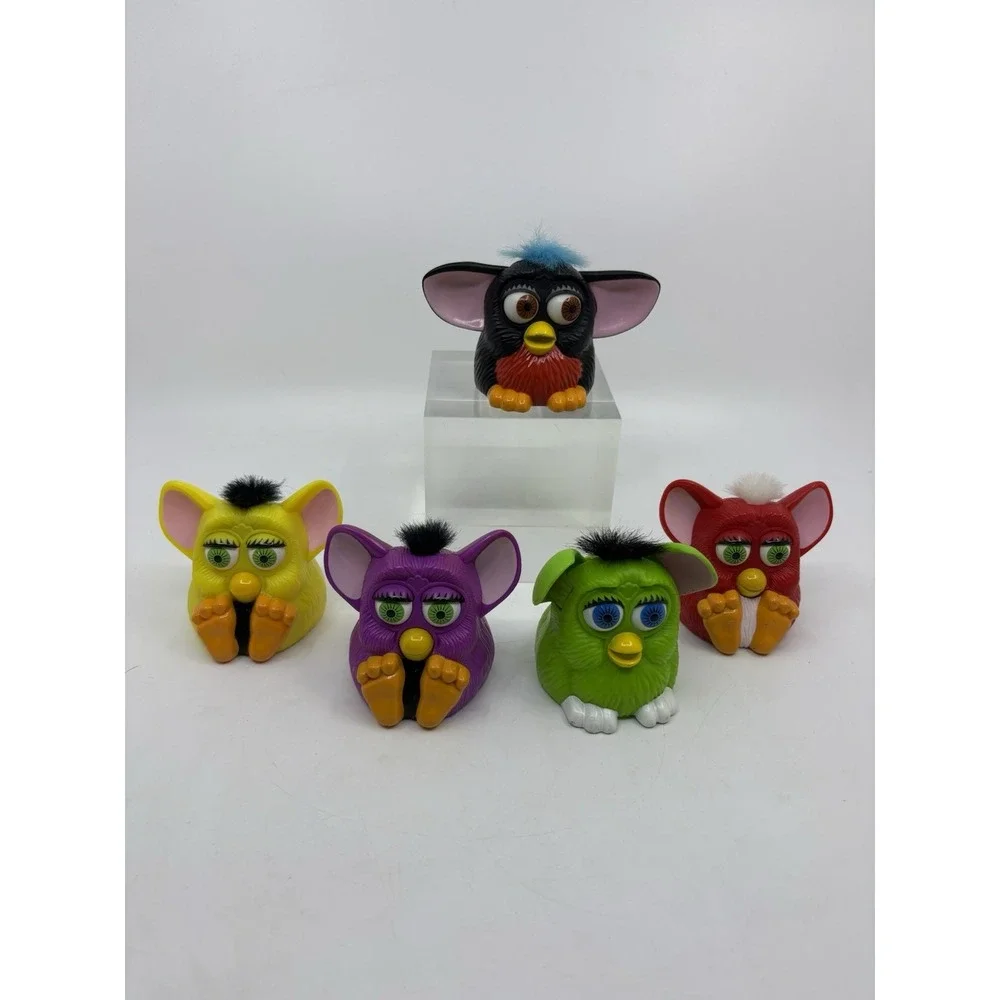 Lot of (5) Vintage Furby McDonald's Happy Meal Toys 1998 Tiger